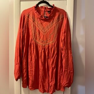 Torrid. Embroidered long sleeve top